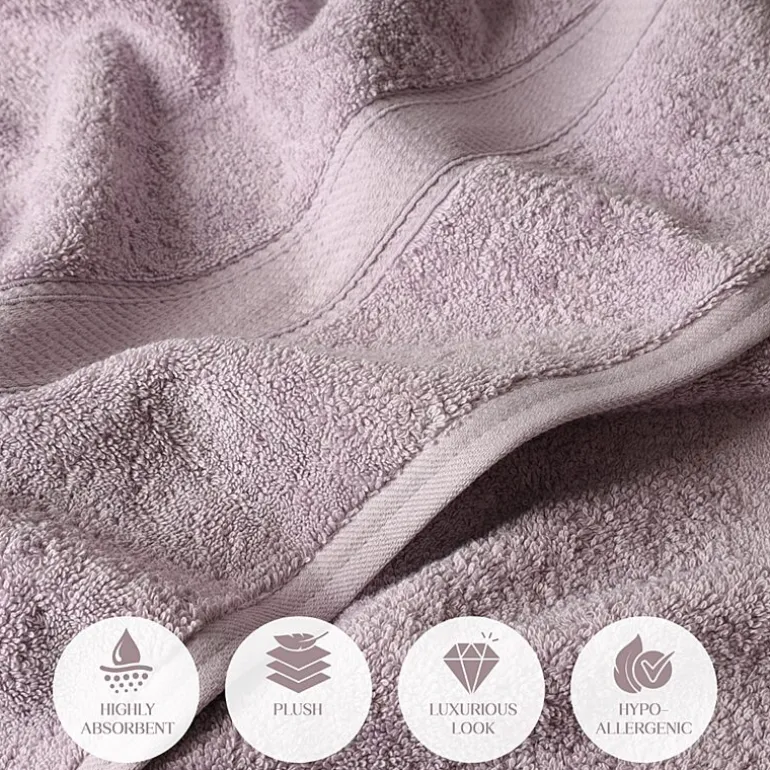 SUPERIOR® Madeline Collection | Plush Egyptian Cotton 6-pc. Quick Dry Solid Bath Towel Set