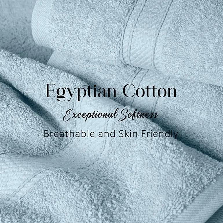 SUPERIOR® Madeline Collection | Plush Egyptian Cotton 6-pc. Quick Dry Solid Bath Towel Set