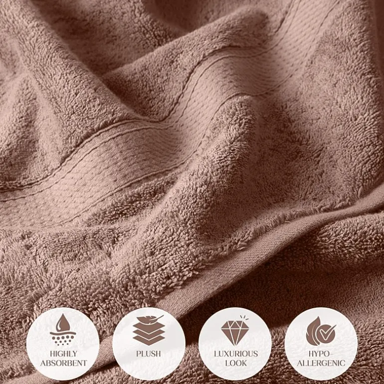 SUPERIOR® Madeline Collection | Plush Egyptian Cotton 6-pc. Quick Dry Solid Bath Towel Set
