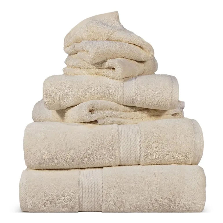 SUPERIOR® Madeline Collection | Plush Egyptian Cotton 6-pc. Quick Dry Solid Bath Towel Set