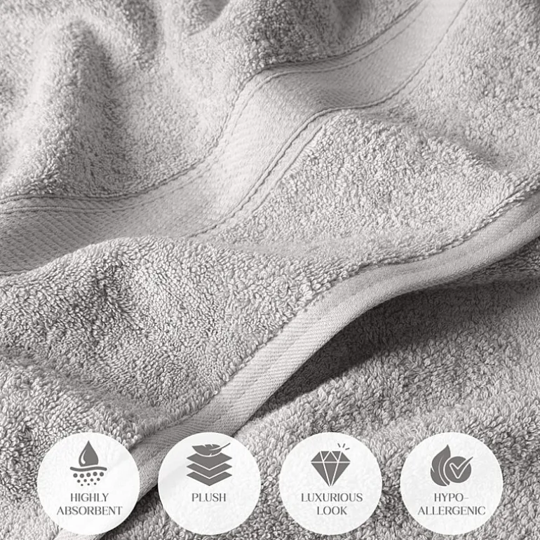 SUPERIOR® Madeline Collection | Plush Egyptian Cotton 6-pc. Quick Dry Solid Bath Towel Set