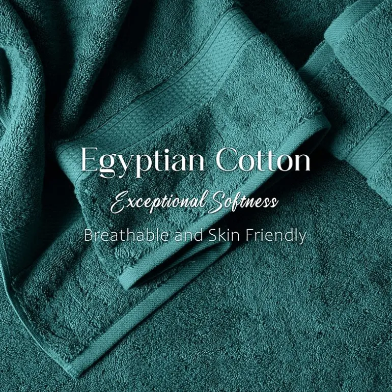 SUPERIOR® Madeline Collection | Plush Egyptian Cotton 6-pc. Quick Dry Solid Bath Towel Set