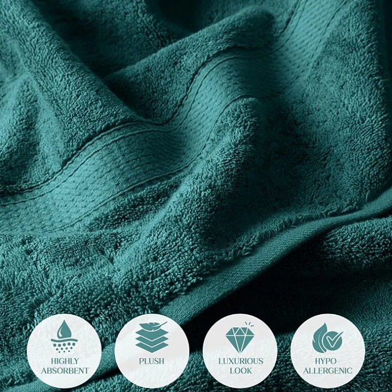 SUPERIOR® Madeline Collection | Plush Egyptian Cotton 6-pc. Quick Dry Solid Bath Towel Set
