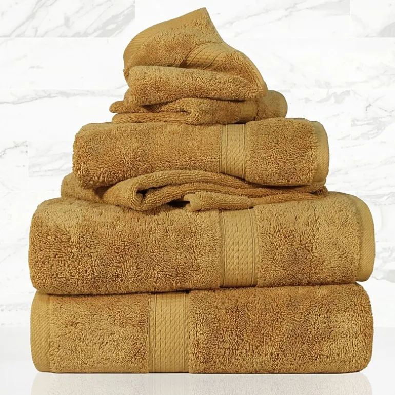 SUPERIOR® Madeline Collection | Plush Egyptian Cotton 6-pc. Quick Dry Solid Bath Towel Set