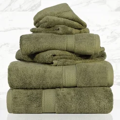 SUPERIOR® Madeline Collection | Plush Egyptian Cotton 6-pc. Quick Dry Solid Bath Towel Set