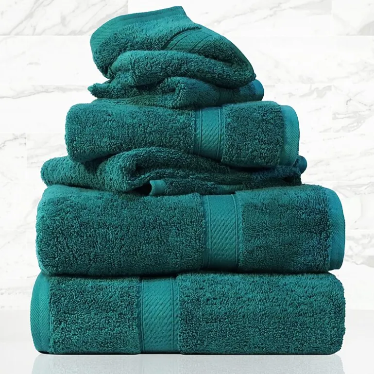 SUPERIOR® Madeline Collection | Plush Egyptian Cotton 6-pc. Quick Dry Solid Bath Towel Set