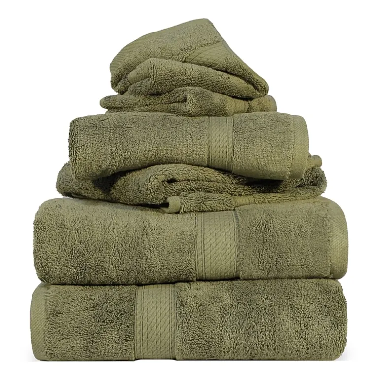 SUPERIOR® Madeline Collection | Plush Egyptian Cotton 6-pc. Quick Dry Solid Bath Towel Set