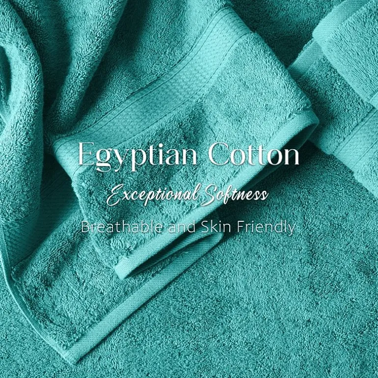 SUPERIOR® Madeline Collection | Plush Egyptian Cotton 6-pc. Quick Dry Solid Bath Towel Set