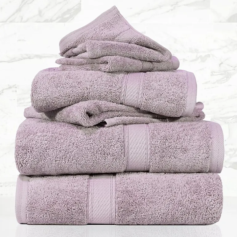 SUPERIOR® Madeline Collection | Plush Egyptian Cotton 6-pc. Quick Dry Solid Bath Towel Set