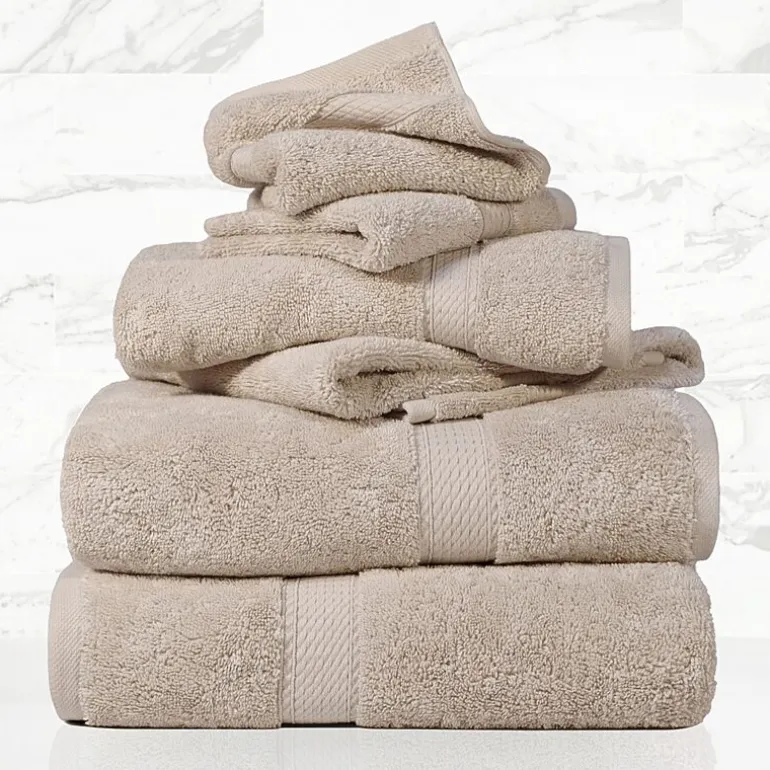SUPERIOR® Madeline Collection | Plush Egyptian Cotton 6-pc. Quick Dry Solid Bath Towel Set