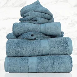 SUPERIOR® Madeline Collection | Plush Egyptian Cotton 6-pc. Quick Dry Solid Bath Towel Set