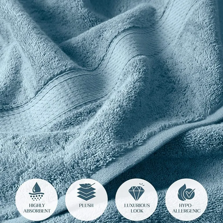 SUPERIOR® Madeline Collection | Plush Egyptian Cotton 6-pc. Quick Dry Solid Bath Towel Set