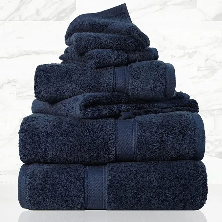 SUPERIOR® Madeline Collection | Plush Egyptian Cotton 6-pc. Quick Dry Solid Bath Towel Set