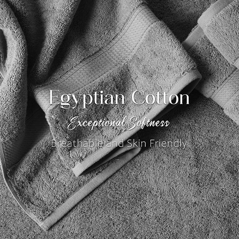 SUPERIOR® Madeline Collection | Plush Egyptian Cotton 6-pc. Quick Dry Solid Bath Towel Set