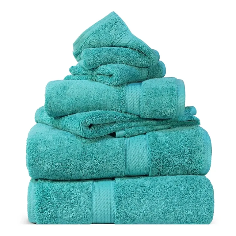 SUPERIOR® Madeline Collection | Plush Egyptian Cotton 6-pc. Quick Dry Solid Bath Towel Set