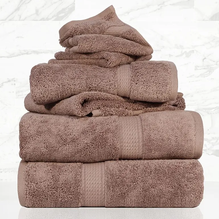 SUPERIOR® Madeline Collection | Plush Egyptian Cotton 6-pc. Quick Dry Solid Bath Towel Set