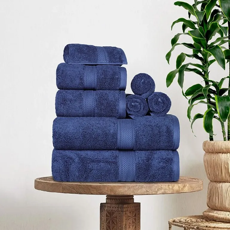 SUPERIOR® Madeline Collection | Plush Egyptian Cotton 8-pc. Quick Dry Solid Bath Towel Set