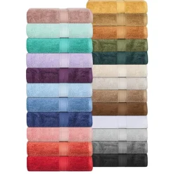 SUPERIOR® Madeline Collection | Plush Egyptian Cotton 8-pc. Quick Dry Solid Bath Towel Set