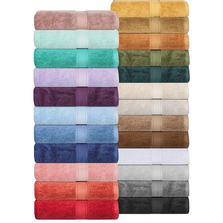 SUPERIOR® Madeline Collection | Plush Egyptian Cotton 8-pc. Quick Dry Solid Bath Towel Set