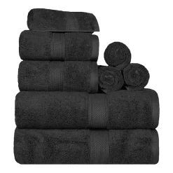 SUPERIOR® Madeline Collection | Plush Egyptian Cotton 8-pc. Quick Dry Solid Bath Towel Set