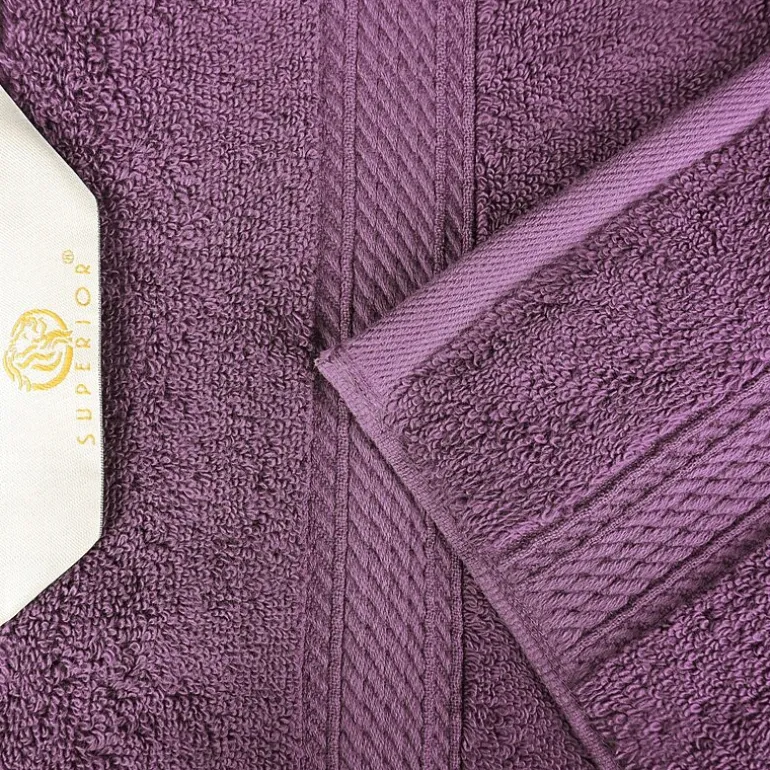SUPERIOR® Madeline Collection | Plush Egyptian Cotton 8-pc. Quick Dry Solid Bath Towel Set