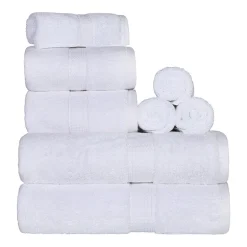 SUPERIOR® Madeline Collection | Plush Egyptian Cotton 8-pc. Quick Dry Solid Bath Towel Set