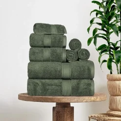 SUPERIOR® Madeline Collection | Plush Egyptian Cotton 8-pc. Quick Dry Solid Bath Towel Set