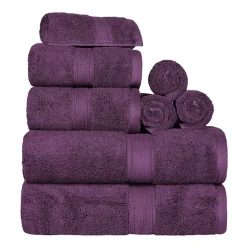 SUPERIOR® Madeline Collection | Plush Egyptian Cotton 8-pc. Quick Dry Solid Bath Towel Set