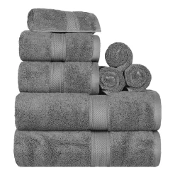 SUPERIOR® Madeline Collection | Plush Egyptian Cotton 8-pc. Quick Dry Solid Bath Towel Set