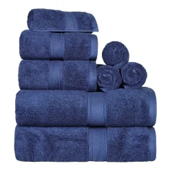 SUPERIOR® Madeline Collection | Plush Egyptian Cotton 8-pc. Quick Dry Solid Bath Towel Set