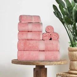 SUPERIOR® Madeline Collection | Plush Egyptian Cotton 8-pc. Quick Dry Solid Bath Towel Set