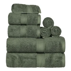 SUPERIOR® Madeline Collection | Plush Egyptian Cotton 8-pc. Quick Dry Solid Bath Towel Set