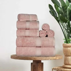 SUPERIOR® Madeline Collection | Plush Egyptian Cotton 8-pc. Quick Dry Solid Bath Towel Set