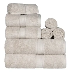 SUPERIOR® Madeline Collection | Plush Egyptian Cotton 8-pc. Quick Dry Solid Bath Towel Set