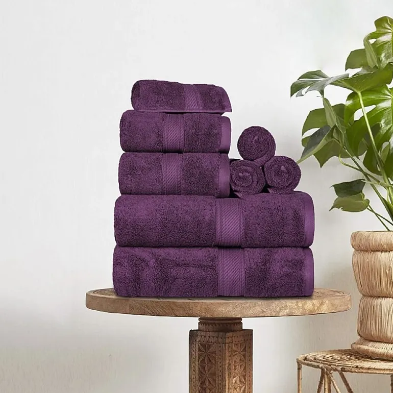 SUPERIOR® Madeline Collection | Plush Egyptian Cotton 8-pc. Quick Dry Solid Bath Towel Set