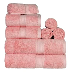 SUPERIOR® Madeline Collection | Plush Egyptian Cotton 8-pc. Quick Dry Solid Bath Towel Set
