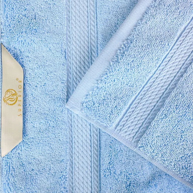 SUPERIOR® Madeline Collection | Plush Egyptian Cotton 8-pc. Quick Dry Solid Bath Towel Set
