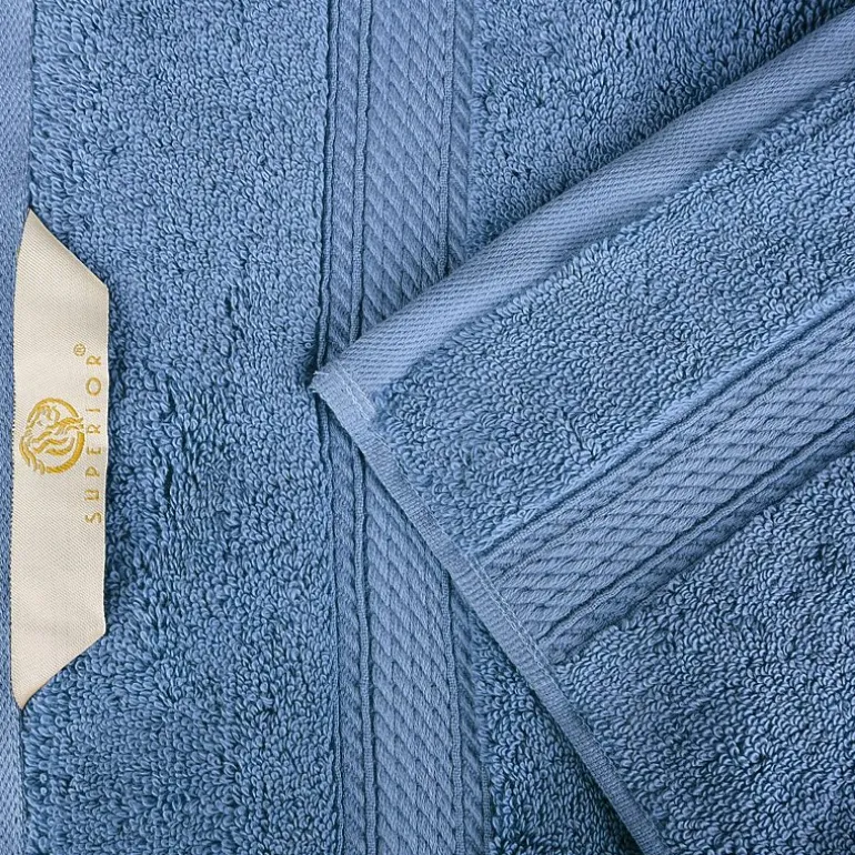 SUPERIOR® Madeline Collection | Plush Egyptian Cotton 8-pc. Quick Dry Solid Bath Towel Set