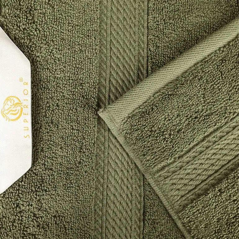 SUPERIOR® Madeline Collection | Plush Egyptian Cotton 8-pc. Quick Dry Solid Bath Towel Set