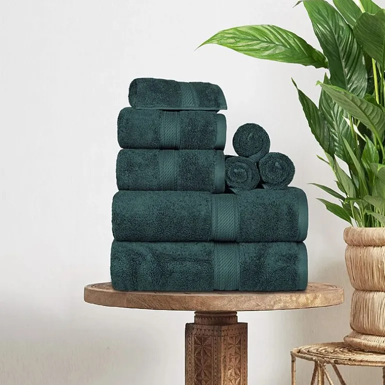 SUPERIOR® Madeline Collection | Plush Egyptian Cotton 8-pc. Quick Dry Solid Bath Towel Set