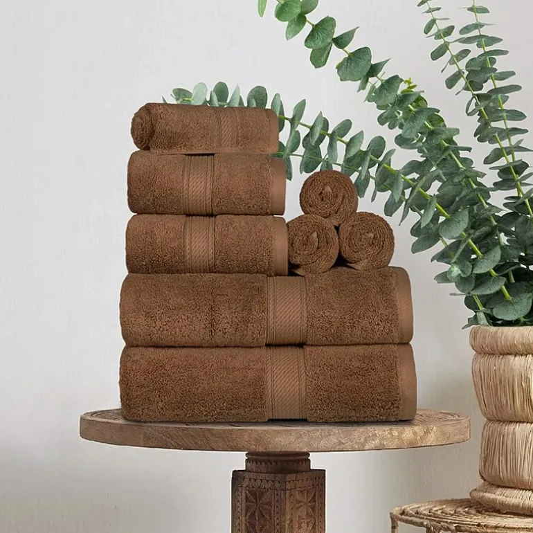 SUPERIOR® Madeline Collection | Plush Egyptian Cotton 8-pc. Quick Dry Solid Bath Towel Set
