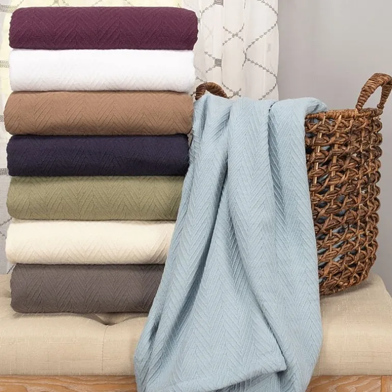 SUPERIOR® Metro Woven Zig-Zag Chevron Cotton Multi-Use Throw