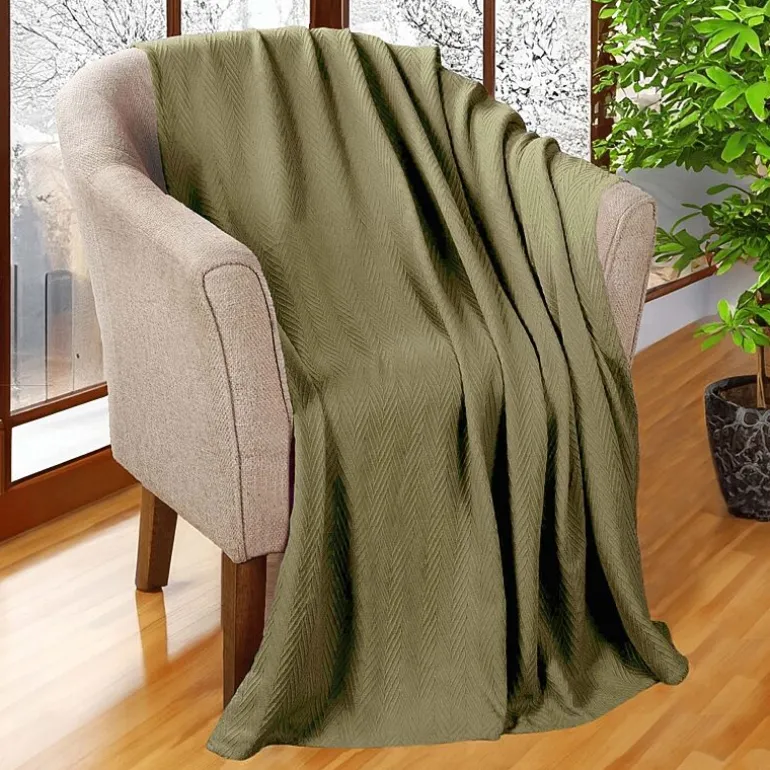 SUPERIOR® Metro Woven Zig-Zag Chevron Cotton Multi-Use Throw