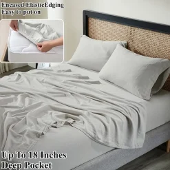 SUPERIOR® Orion Linen Garment Washed Soft Deep Pocket Sheet Set