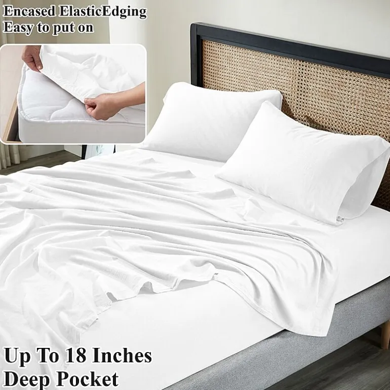 SUPERIOR® Orion Linen Garment Washed Soft Deep Pocket Sheet Set