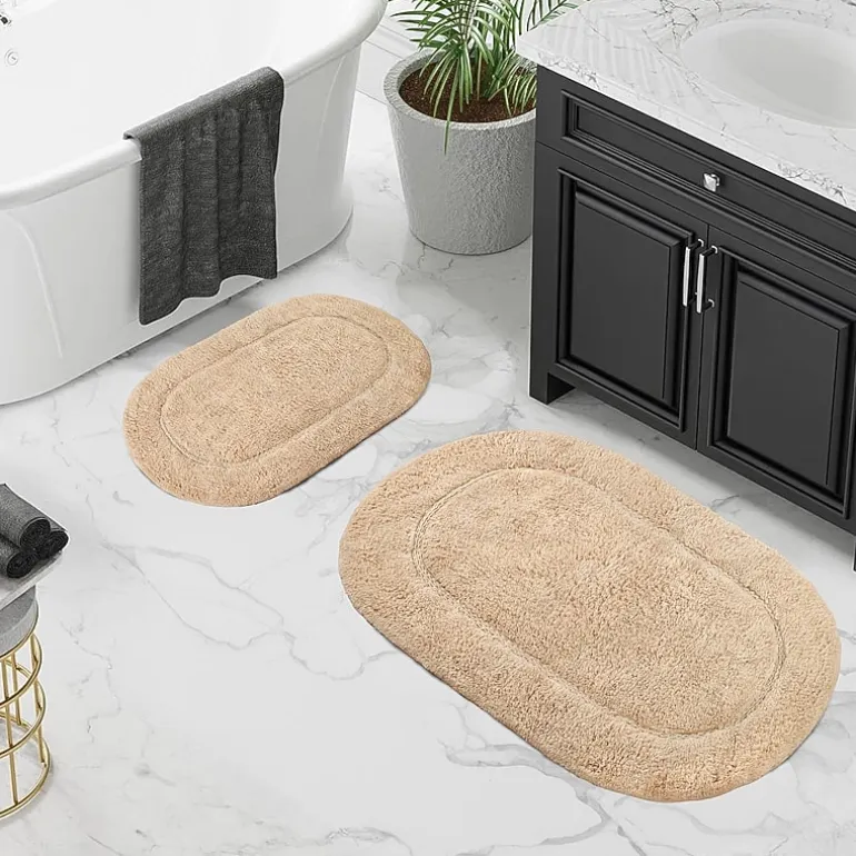 SUPERIOR® Oval Cotton 2-Pc Bath Rug