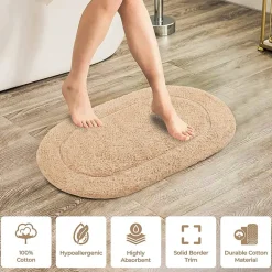 SUPERIOR® Oval Cotton 2-Pc Bath Rug