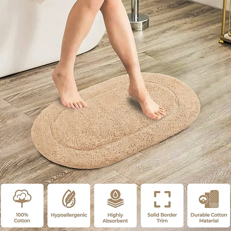 SUPERIOR® Oval Cotton 2-Pc Bath Rug