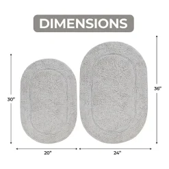 SUPERIOR® Oval Cotton 2-Pc Bath Rug