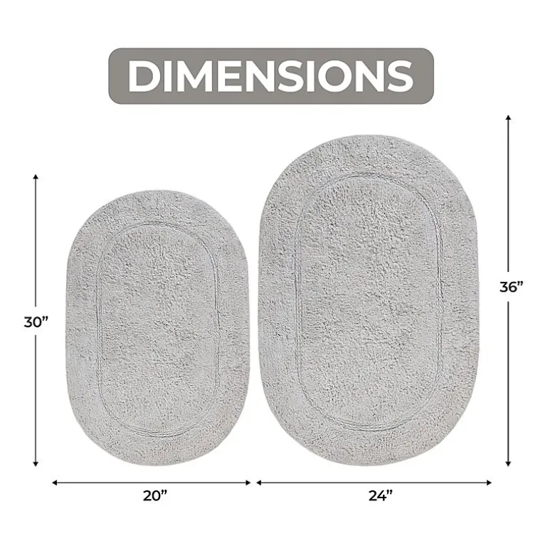 SUPERIOR® Oval Cotton 2-Pc Bath Rug